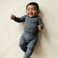 Organic Cotton Modal Everyday Legging - Smoke Childrens Legging from Jamie Kay NZ