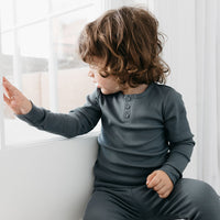 Organic Cotton Modal Everyday Legging - Smoke Childrens Legging from Jamie Kay NZ