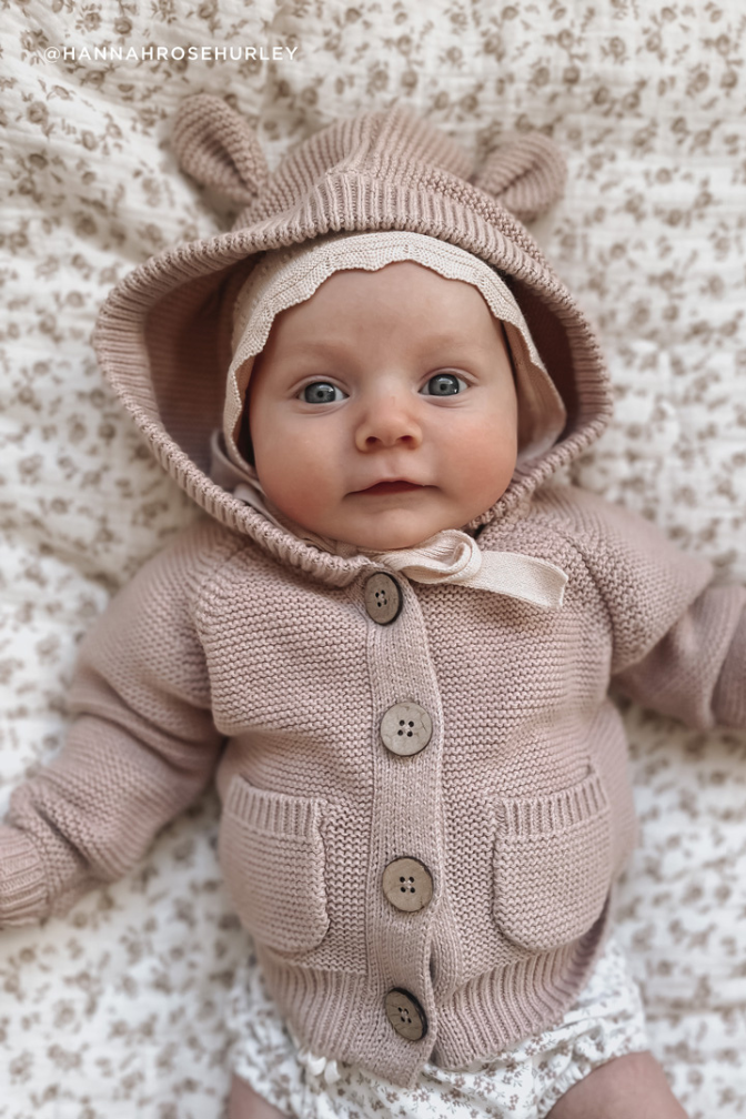 Baby girl knitted sales jacket