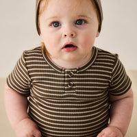 Organic Cotton Modal Marley Beanie - Bear/Cassava Childrens Hat from Jamie Kay NZ