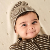 Organic Cotton Modal Marley Beanie - Bear/Cassava Childrens Hat from Jamie Kay NZ