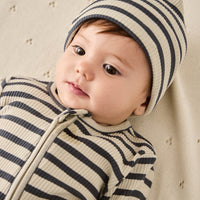 Organic Cotton Modal Marley Beanie - Cassava/Arctic Childrens Hat from Jamie Kay NZ