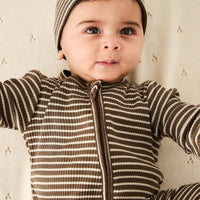 Organic Cotton Modal Marley Beanie - Bear/Cassava Childrens Hat from Jamie Kay NZ