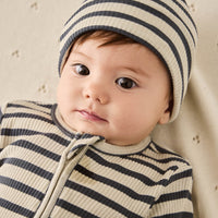 Organic Cotton Modal Marley Beanie - Cassava/Arctic Childrens Hat from Jamie Kay NZ