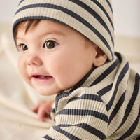 Organic Cotton Modal Marley Beanie - Cassava/Arctic Childrens Hat from Jamie Kay NZ