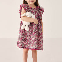 Organic Cotton Gabrielle Dress - Garden Print Childrens Dress from Jamie Kay NZ