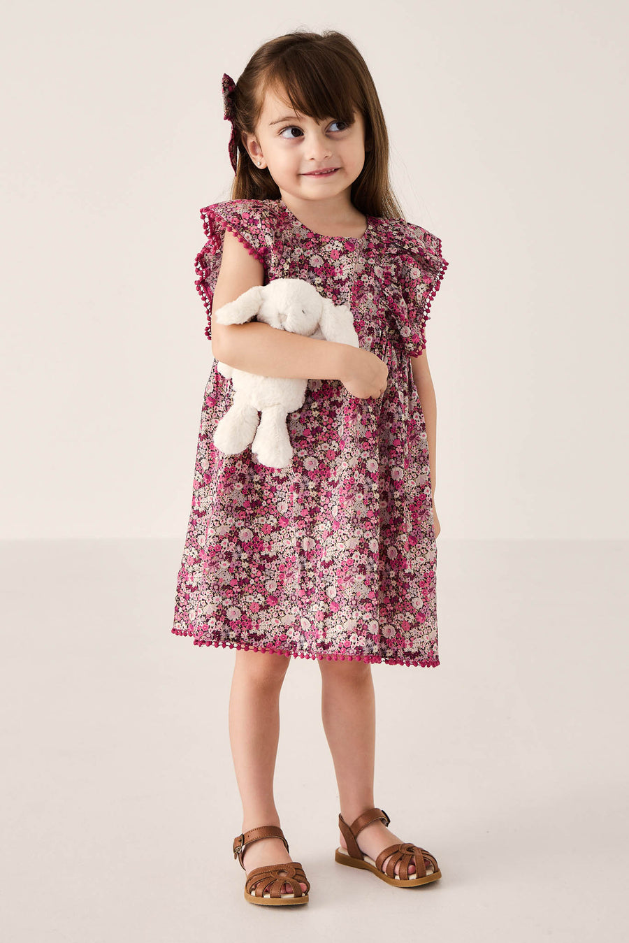 Organic Cotton Gabrielle Dress - Garden Print Childrens Dress from Jamie Kay NZ