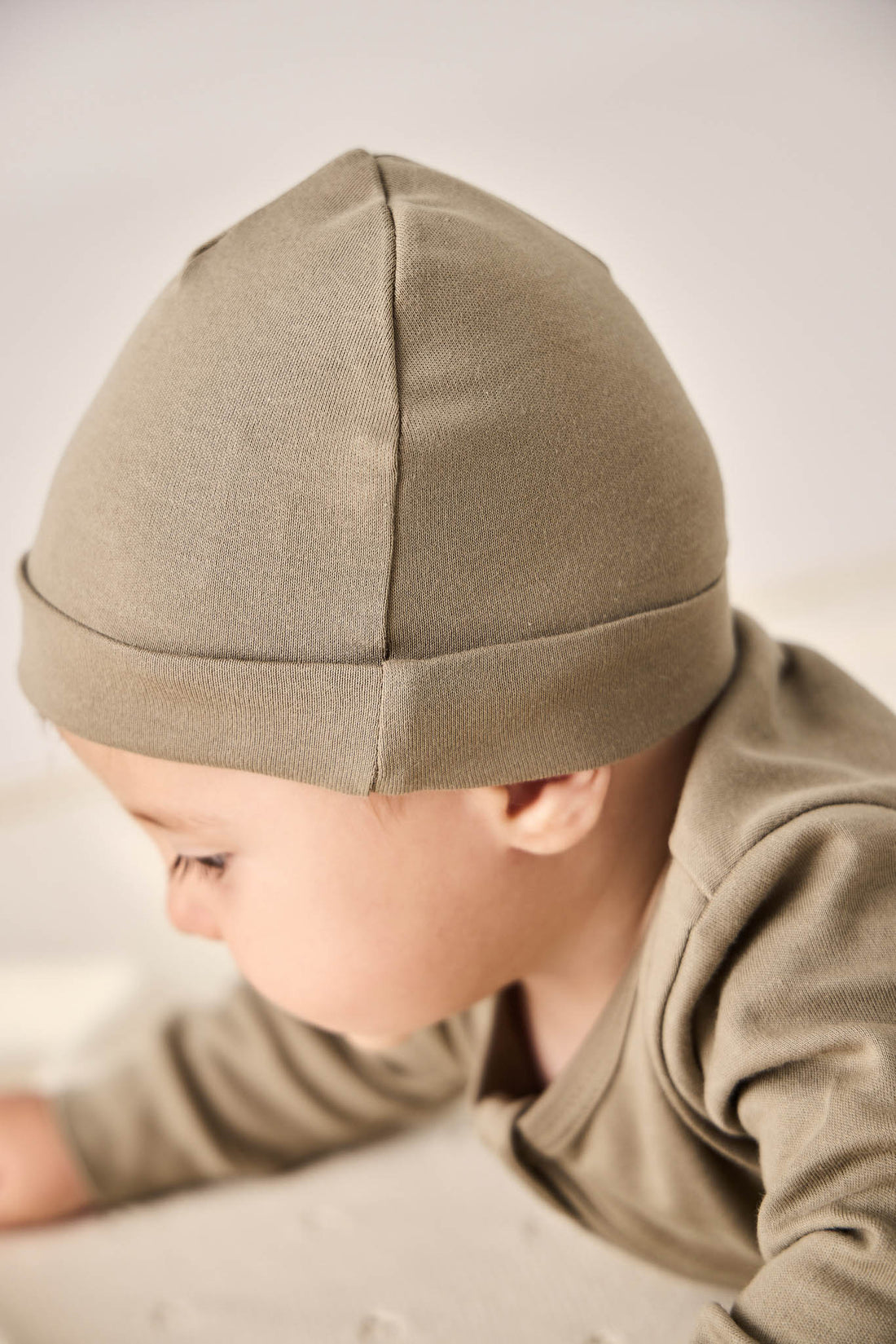 Pima Cotton Marley Beanie - Vert Childrens Hat from Jamie Kay NZ
