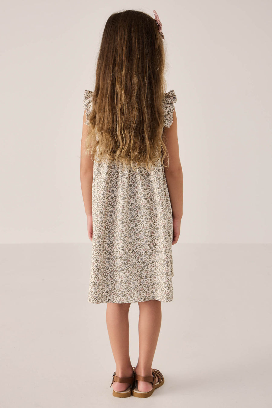 Organic Cotton Sienna Dress - Ariella Eggnog Childrens Dress from Jamie Kay NZ