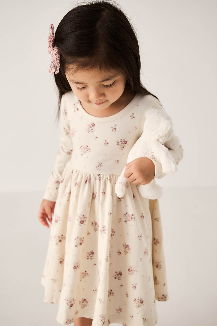 Organic Cotton Tallulah Dress - Lauren Floral Tofu Childrens Dress from Jamie Kay NZ