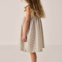 Organic Cotton Sienna Dress - Ariella Eggnog Childrens Dress from Jamie Kay NZ