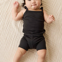 Organic Cotton Modal Elisa Bike Short - Ebony Childrens Short from Jamie Kay NZ