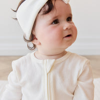 Organic Cotton Modal Lilian Headband - Milk Childrens Headband from Jamie Kay NZ