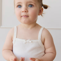Organic Cotton Modal Singlet - Milk Childrens Singlet from Jamie Kay NZ
