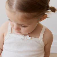 Organic Cotton Modal Singlet - Milk Childrens Singlet from Jamie Kay NZ