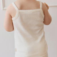 Organic Cotton Modal Singlet - Milk Childrens Singlet from Jamie Kay NZ