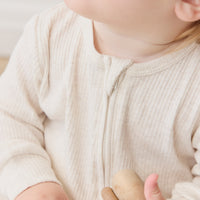 Organic Cotton Modal Frankie Onepiece - Oatmeal Marle Childrens Onepiece from Jamie Kay NZ