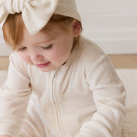 Organic Cotton Modal Frankie Onepiece - Oatmeal Marle Childrens Onepiece from Jamie Kay NZ