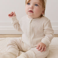 Organic Cotton Modal Frankie Onepiece - Oatmeal Marle Childrens Onepiece from Jamie Kay NZ