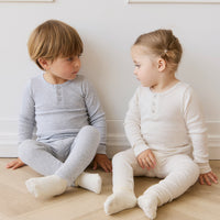 Organic Cotton Modal Everyday Legging - Light Grey Marle Childrens Legging from Jamie Kay NZ