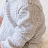 Organic Cotton Modal Frankie Onepiece - Light Grey Marle Childrens Onepiece from Jamie Kay NZ