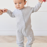 Organic Cotton Modal Frankie Onepiece - Light Grey Marle Childrens Onepiece from Jamie Kay NZ