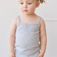 Organic Cotton Modal Elisa Bike Short - Light Grey Marle Childrens Short from Jamie Kay NZ