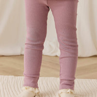 Organic Cotton Modal Everyday Legging - Woodrose Childrens Legging from Jamie Kay NZ