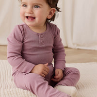 Organic Cotton Modal Everyday Legging - Woodrose Childrens Legging from Jamie Kay NZ