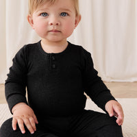 Organic Cotton Modal Everyday Legging - Dark Grey Marle Childrens Legging from Jamie Kay NZ