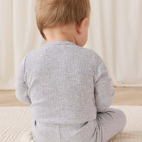 Organic Cotton Modal Everyday Legging - Light Grey Marle Childrens Legging from Jamie Kay NZ