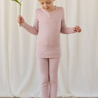 Organic Cotton Modal Everyday Legging - Rose Smoke Childrens Legging from Jamie Kay NZ