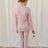 Organic Cotton Modal Everyday Legging - Rose Smoke Childrens Legging from Jamie Kay NZ
