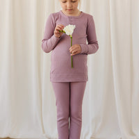 Organic Cotton Modal Everyday Legging - Woodrose Childrens Legging from Jamie Kay NZ