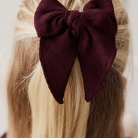 Organic Cotton Muslin Bow - Fig Childrens Hair Bow from Jamie Kay NZ