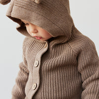 Humphrey Knitted Cardigan - Mouse Marle Childrens Cardigan from Jamie Kay NZ