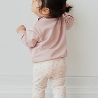 Organic Cotton Aubrey Sweatshirt - Shell Pink Childrens Sweatshirt from Jamie Kay NZ