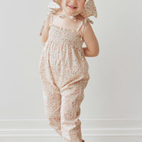 Organic Cotton Summer Playsuit - Fifi Floral Childrens Playsuit from Jamie Kay NZ
