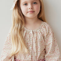 Organic Cotton Heather Blouse - Fifi Floral Childrens Top from Jamie Kay NZ