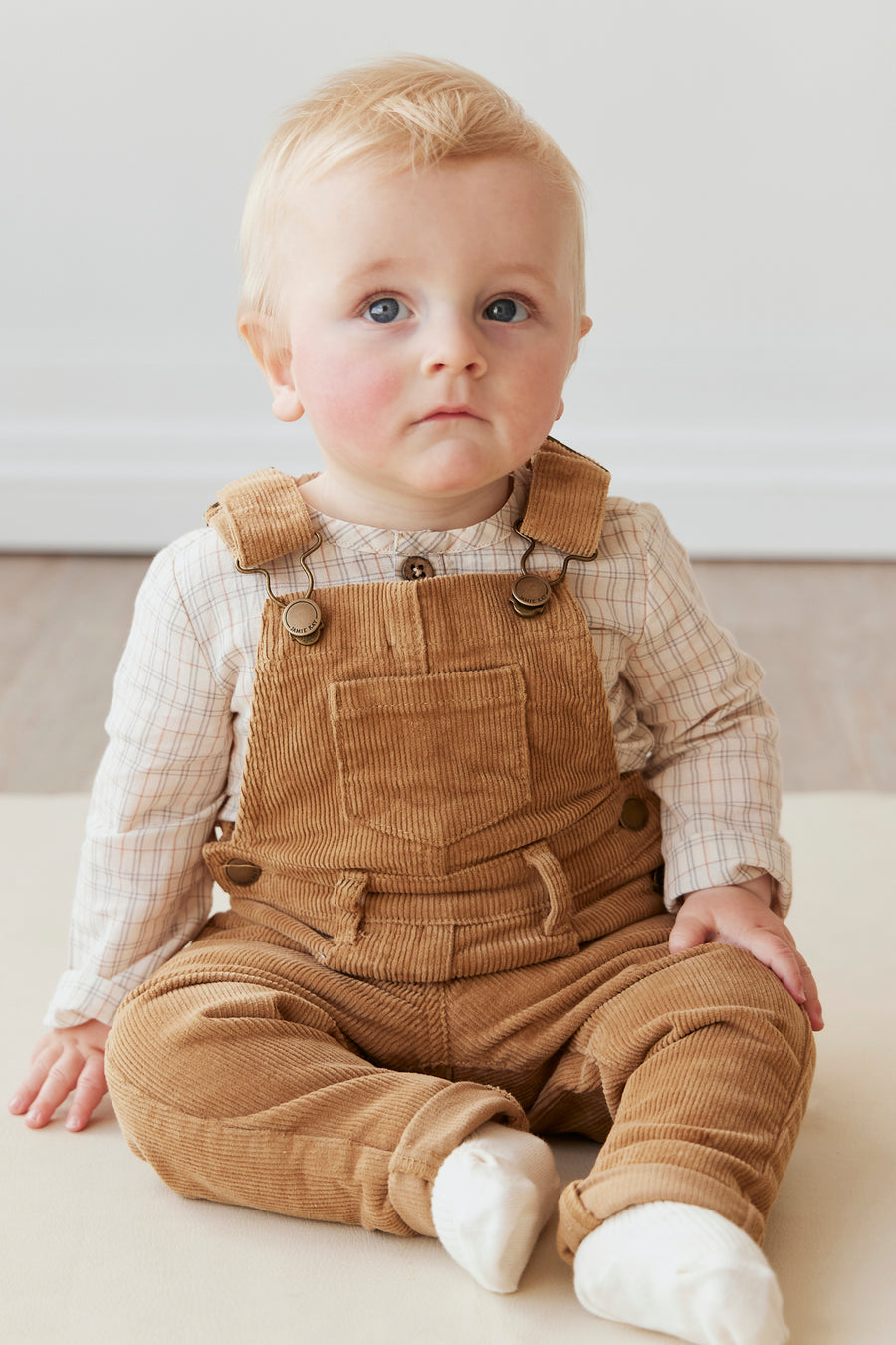 Organic Cotton Louis Top - Billy Check Childrens Top from Jamie Kay NZ