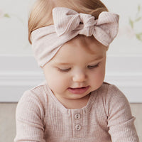 Organic Cotton Modal Headband - Powder Pink Marle Childrens Headband from Jamie Kay NZ