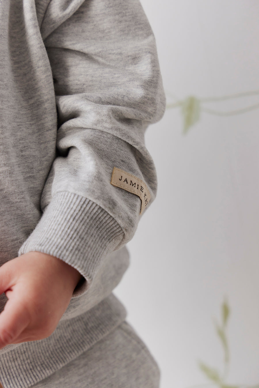 Organic Cotton Jalen Sweatshirt - Light Grey Marle Childrens Sweatshirting from Jamie Kay NZ