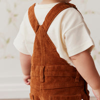 Casey Cord Short Overall - Cinnamon Childrens Overall from Jamie Kay NZ