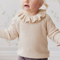 Sophie Knitted Jumper - Almond Childrens Knitwear from Jamie Kay NZ