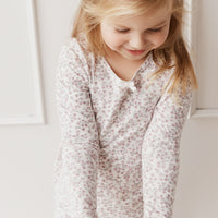 Organic Cotton Long Sleeve Top - Posy Floral Childrens Top from Jamie Kay NZ