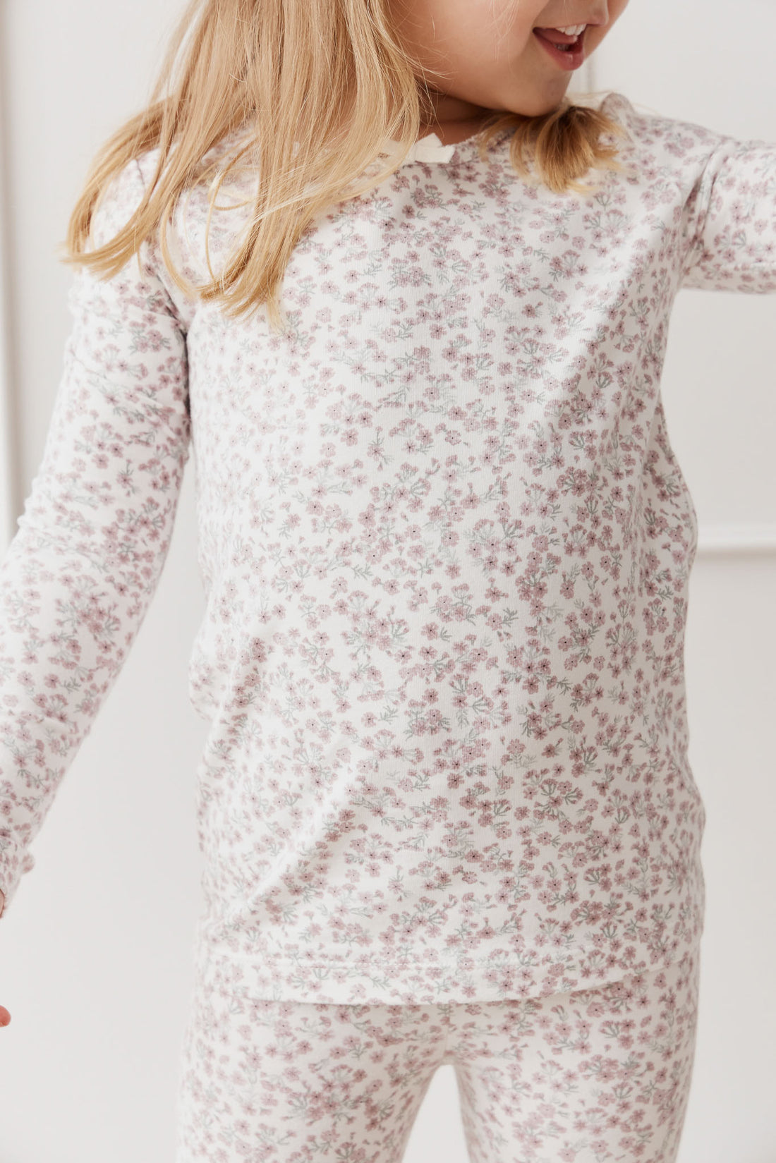 Organic Cotton Long Sleeve Top - Posy Floral Childrens Top from Jamie Kay NZ