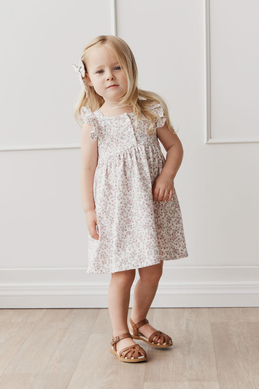 Organic Cotton Sienna Dress - Posy Floral Childrens Dress from Jamie Kay NZ