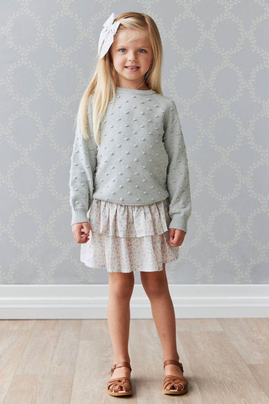 Organic Cotton Samantha Skirt - Fifi Lilac Childrens Skirt from Jamie Kay NZ