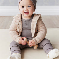 Organic Cotton Modal Marley Beanie - Cobblestone Childrens Hat from Jamie Kay NZ