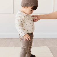 Organic Cotton Modal Everyday Legging - Brownie Marle Childrens Legging from Jamie Kay NZ